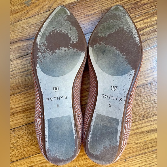 Rothy’s Retired The Point Camel Herringbone Merino Wool Size 6 - Picture 7 of 7